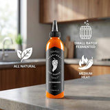 Heartbeat Hot Sauce Red Habanero - 6 fl oz Bottle - Sauce for Wings, Tacos and Sandwiches - Wing Sauce Style Heat - Crafted Heartbeat Hot Sauce