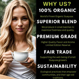 Amazonian Treasure Organic Guayusa Loose Leaf Tea, 16 OZ (1LB), Smooth Energy Boost, Alternative to Coffee & Yerba Mate, 60 mg Caffeine per Serving.