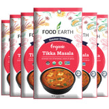 Food Earth Indian Simmer Sauce - Tikka Masala - Organic, Vegan, Gluten-Free, GMO-Free - Microwavable Cooking Sauce - 12 Pouches (5.29 oz Each)