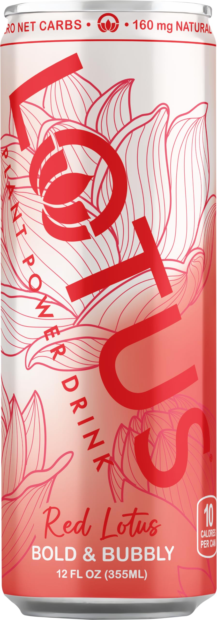 Red Lotus Cherry Lime Plant Power® Zero Sugar 160 mg, 12 Pack 12 oz Cans