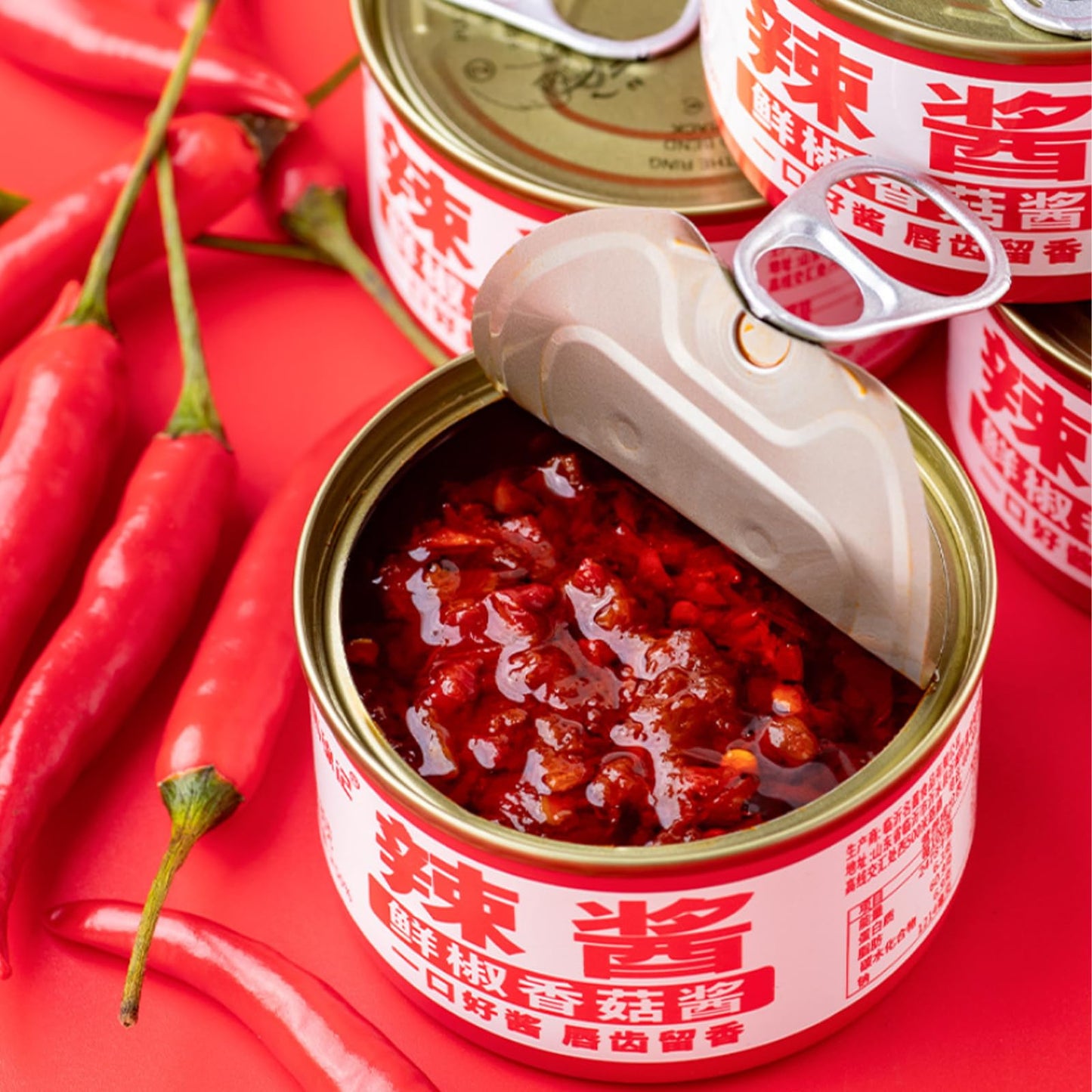 InstantMushroom Sauce?Chili Paste?Mushroom sauce?80g/3can, 240g?8.47oz Cans Chili Flavo Sauce, Picked Red Green Peppers, Delicious Mushrooms.