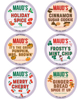 Maud's Holiday Blend Coffee Pods Variety Pack, 42 ct, 6 Assorted Flavors, Medium Roast Coffee in Single Serve Pods - 100% Arabica Coffee, Compatible