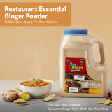 Golden Harvest Ginger Powder - 5 lbs (2.26kg) Bulk Pack - Premium All Natural Ground Ginger - Non-GMO, Gluten-Free & Halal - For Restaurants, Cooking
