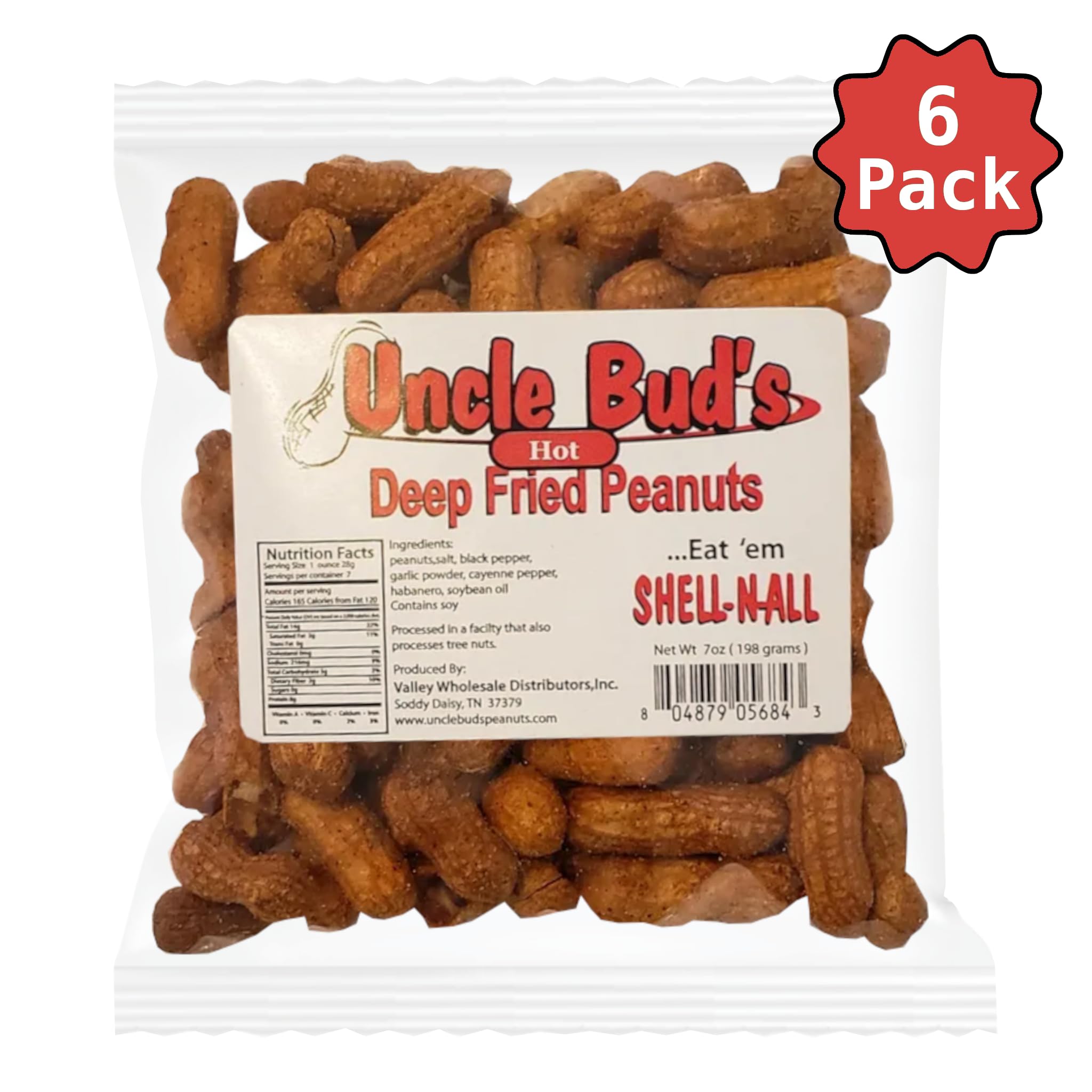 Deep Fried Peanuts -Eat em Shell & All! (HOT) 6 PACK