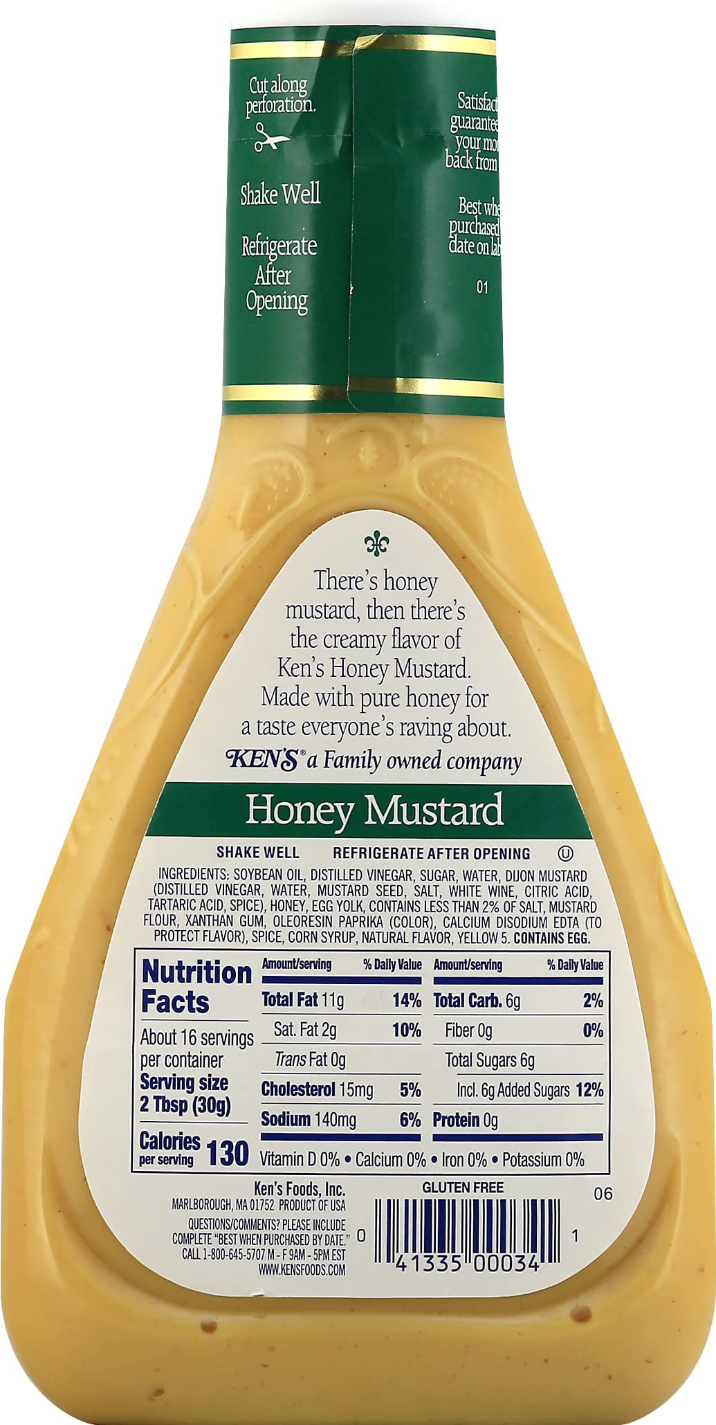 Ken's Steak House Honey Mustard Dressing 16 oz