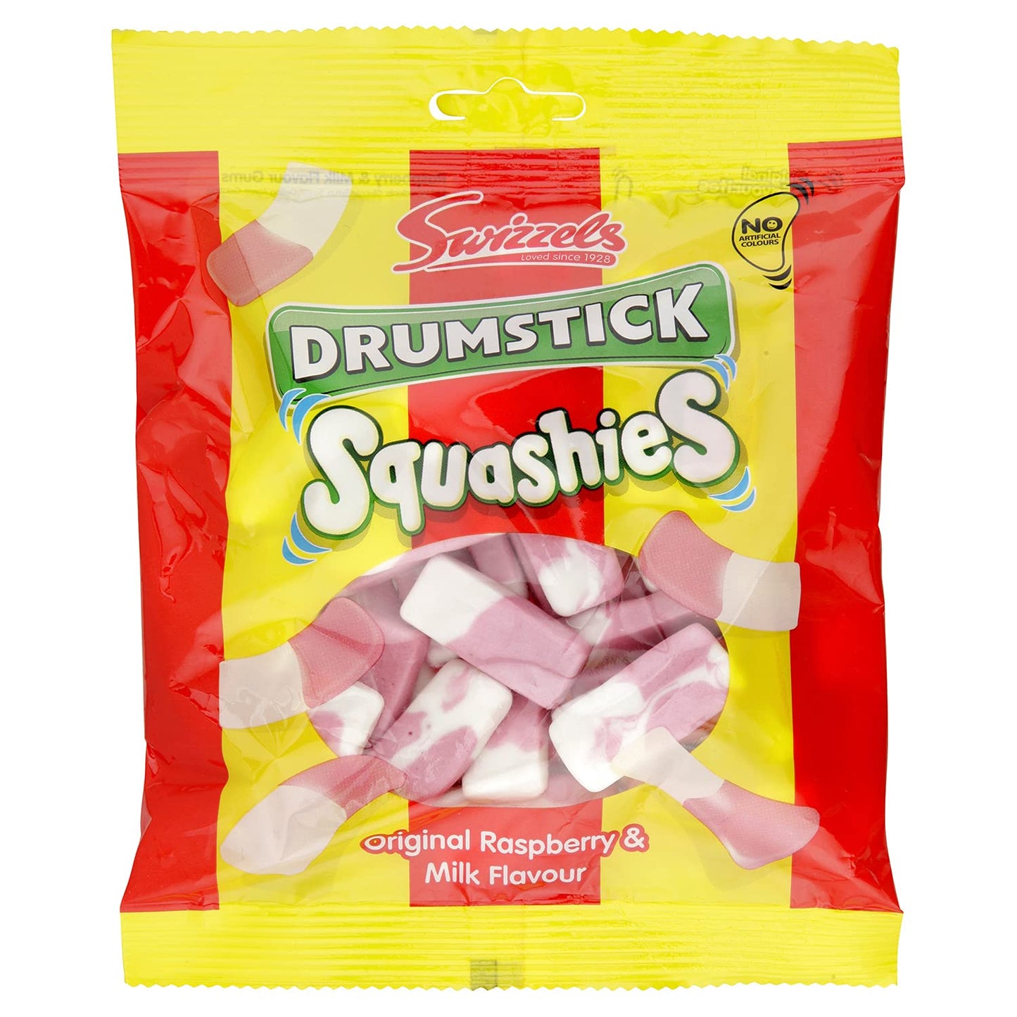 Swizzels Drumstick Squashies Original Raspberry & Milk Flavour 120g (Pack Of 3)
