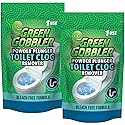 Green Gobbler POWDER PLUNGER Toilet Bowl Clog Remover - 2 Pack Net WT 16.5 oz