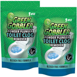 Green Gobbler POWDER PLUNGER Toilet Bowl Clog Remover - 2 Pack Net WT 16.5 oz