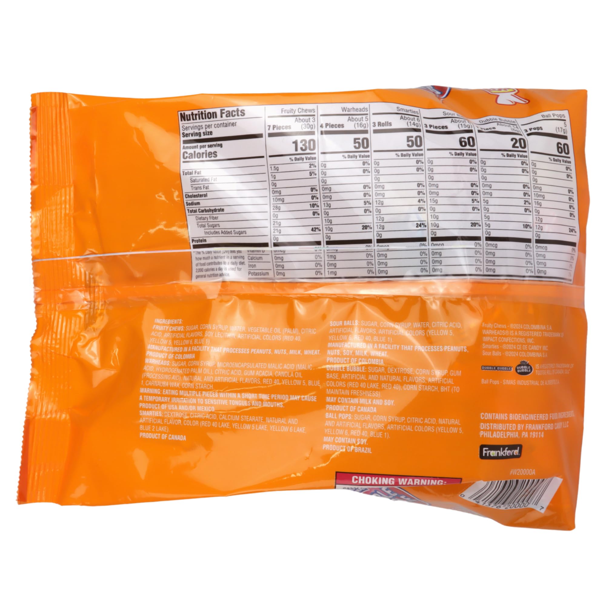 Frankford Bulk Halloween Trick or Treat Candy, Individually Wrapped Assorted Treats, 100+ Pieces, 18 Ounce Bag