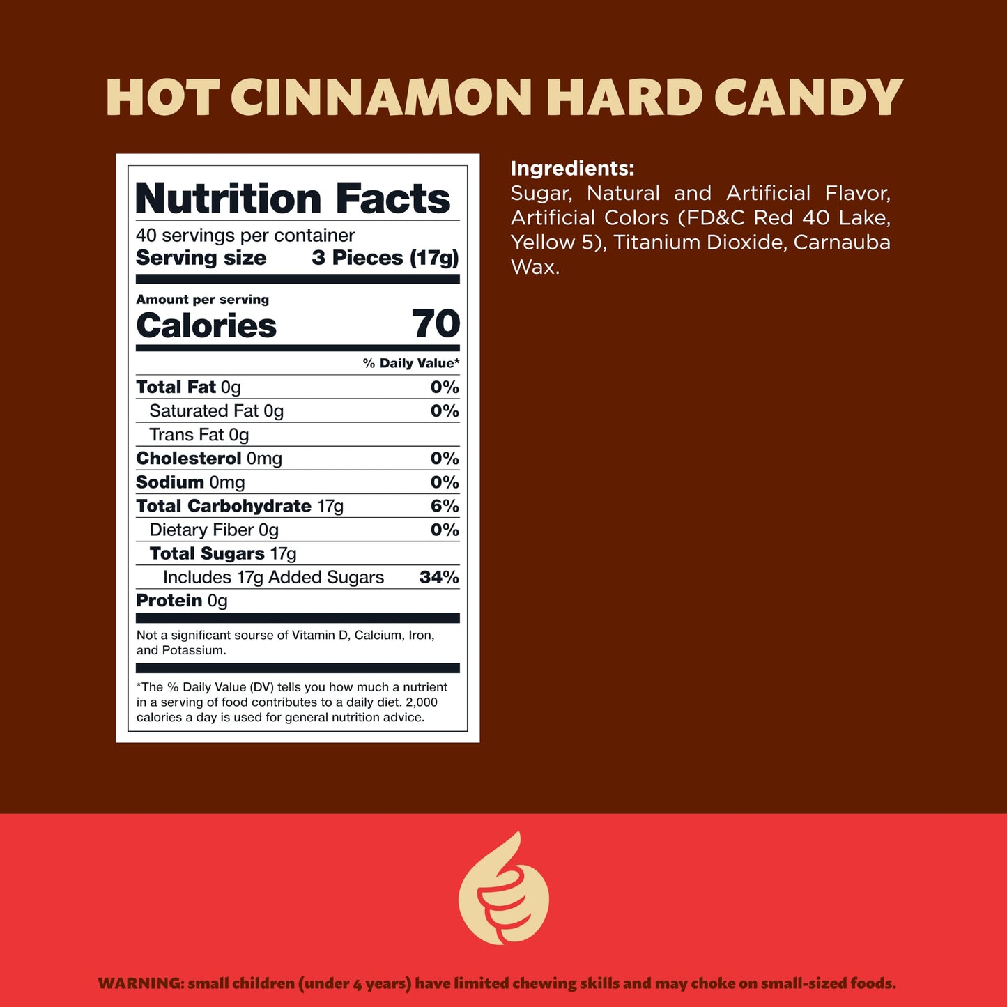 Spicy Cinnamon Jawbreakers 1.5-Pound Bag | Hot Cinnamon Hard Candy | About 120 Pieces | Old Fashioned Treat | Hard Candy Individually Wrapped