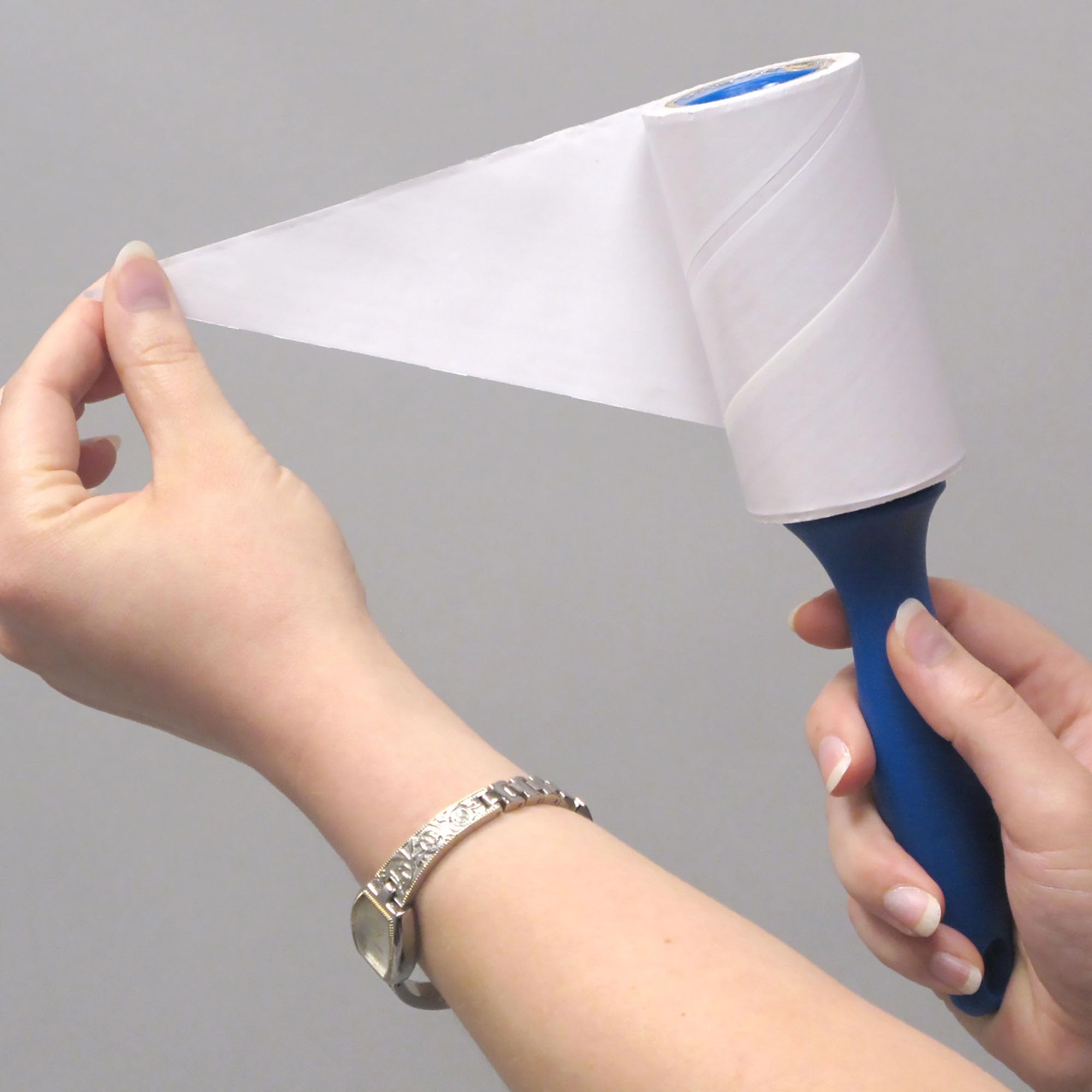 Household Essentials Artisan Paper Lint Roller with White PP Handle, 90 Sheets