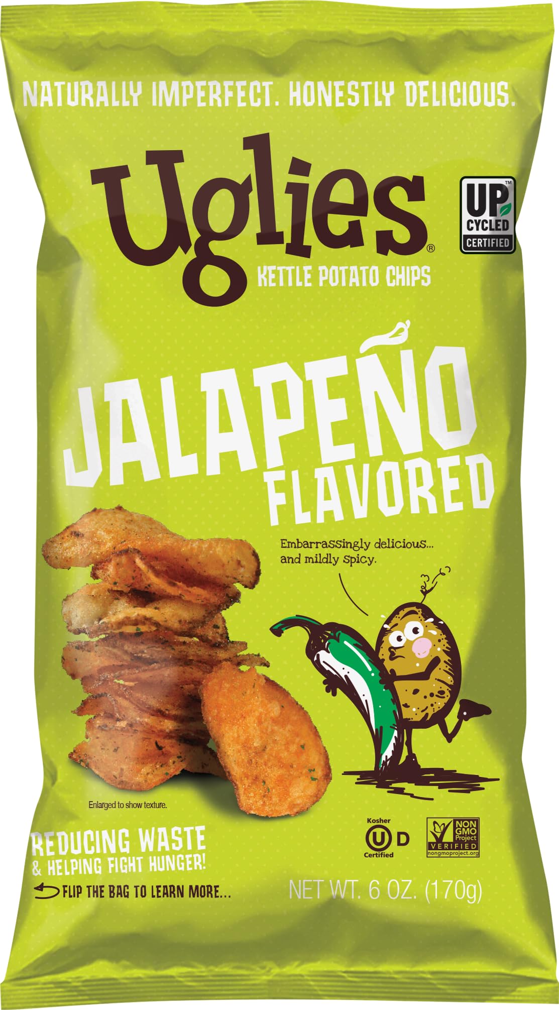 Uglies Snacks Jalapeno Potato Chips, 6 OZ