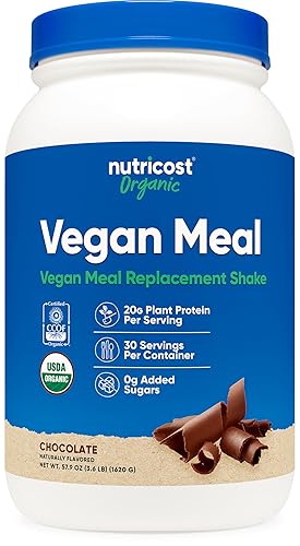 Nutricost Organic Vegan MRP (Chocolate Flavored) (30 Servings) - GMO Free, Gluten-Free Meal Replacement Drink