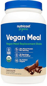 Nutricost Organic Vegan MRP (Chocolate Flavored) (30 Servings) - GMO Free, Gluten-Free Meal Replacement Drink