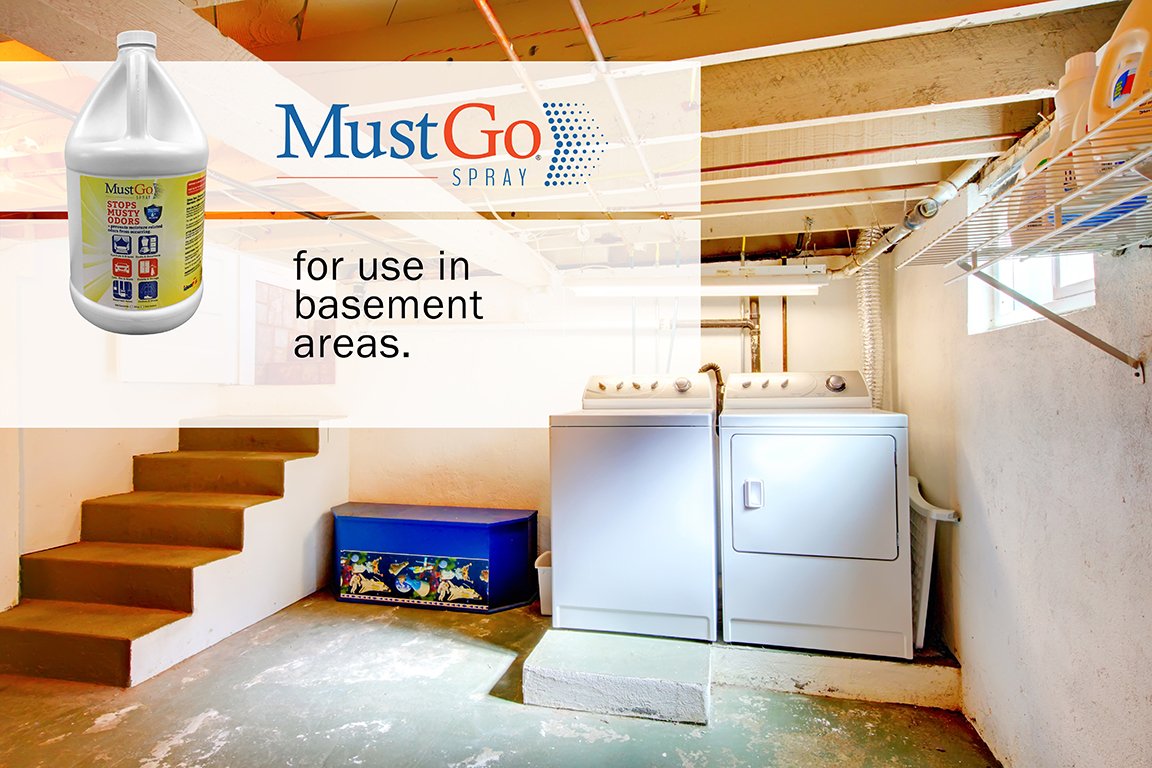 MustGo Spray Odor Eliminator - Controls, Removes and Prevents Damp, Musty Smells - 1 Gallon