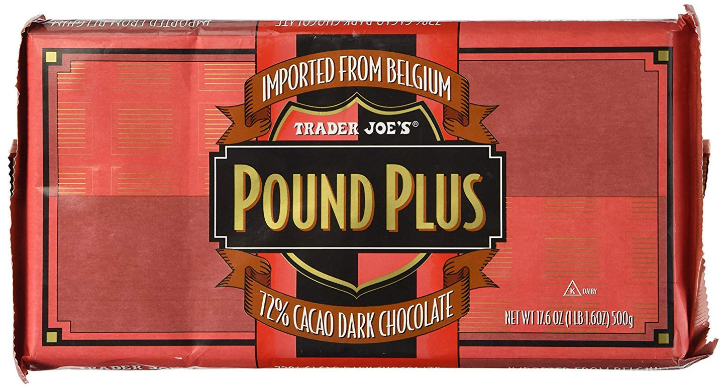 Pound Plus GIANT Belgian 72% Dark Chocolate Bar - 1 lb 1.6 oz._AB