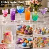 Edible Glitter for Cocktails and Cakes, 12 Colors x 5g Food Grade Shimmer Luster Dust Edible Set, Food Glitter for Drinks Cookies Chocolate