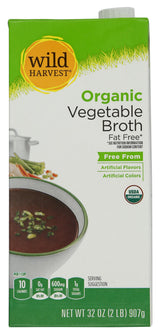 Wild Harvest, Broth Organic Vegetable, 32 Fl Oz