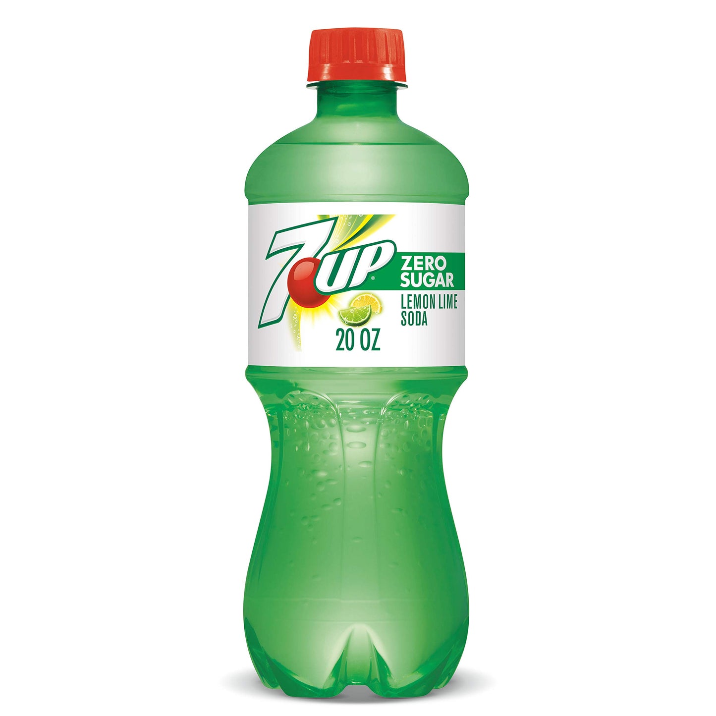 Zero 7up 20oz Soda Bottles, Pack of 24 (Total of 480 FL OZ) F