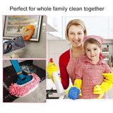 Yueiehe 5 Pairs (10 Pieces) Multi-Function Dust Duster Mop Slippers Shoes Cover, Soft Washable Reusable Microfiber Foot Socks Floor Cleaning Tools