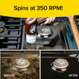 Horsepower Scrubber, Waterproof, Electric Power, Spins 350 RPM, 5 Brush Heads, AS SEEN ON TV, Cleans Dirt & Grime, Tile, Grout, Bathrooms, Kitchen