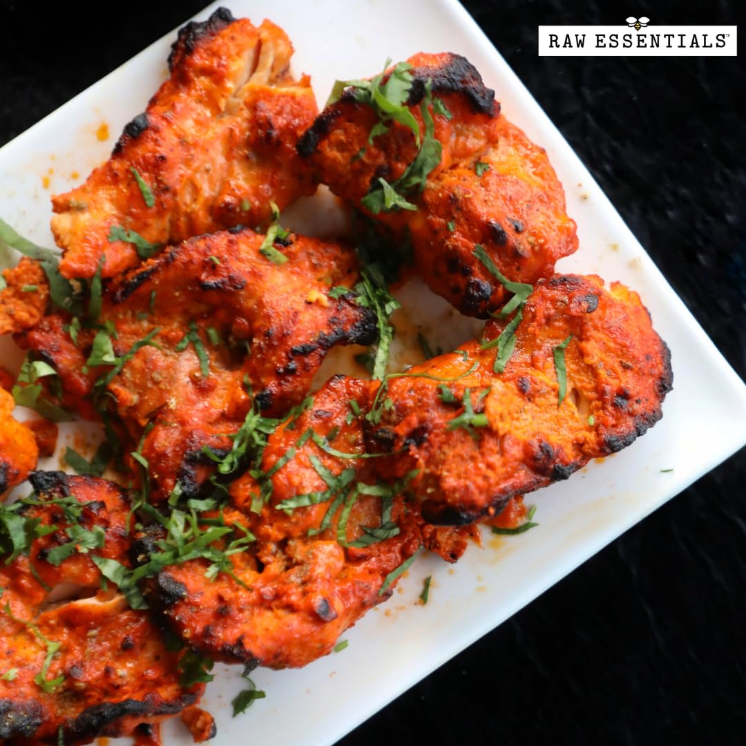 Raw Essentials Tandoori Masala Spice Blend - Savory & Herby - Use on Chicken, Tofu, and Dipping Sauces - Gluten Free, Vegan, Non-GMO - 9 Ounce Bottle