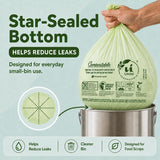 UNNI Compostable Trash Bags, 2.6 Gallon / 9.84 Liter, 100 Count, Extra Thick 0.71 Mil Small Kitchen Food Scrap Bin Liners, Certified by BPI, CMA & OK