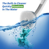 oshang Disposable Toilet Brush - Toilet Bowl Cleaner, Toilet Cleaning Supplies, Toilet Brush with Holder, 14 Refills for Deep Cleaning and Hygienic