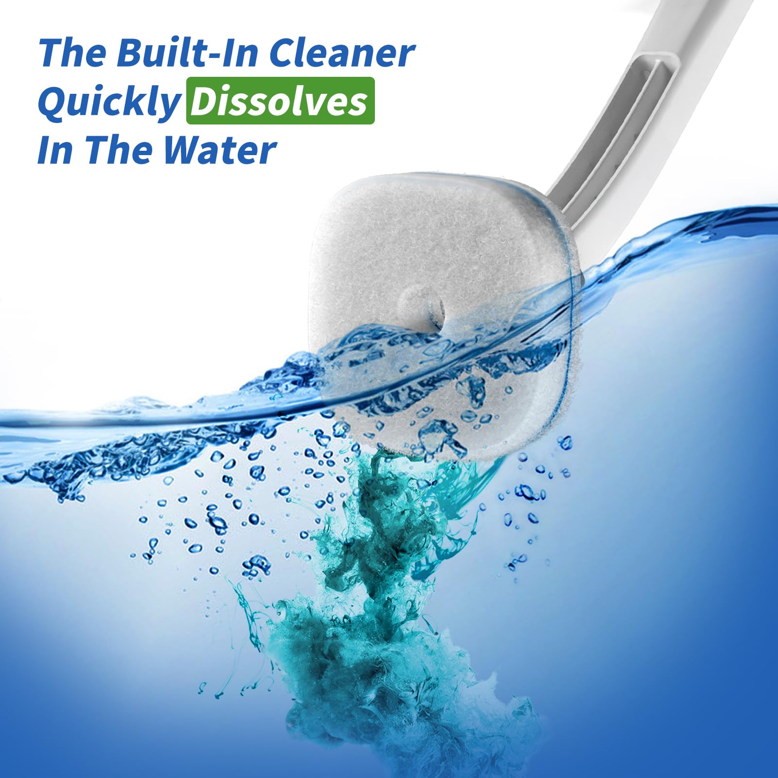 oshang Disposable Toilet Brush - Toilet Bowl Cleaner, Toilet Cleaning Supplies, Toilet Brush with Holder, 14 Refills for Deep Cleaning and Hygienic