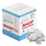 Angel-in-Armor Shop Towels (14”x14”) - 500 Unit Box of Lint-Free Cotton Shop Towel Cleaning Rags - Durable Shop Rags for Auto, Garage, Industrial