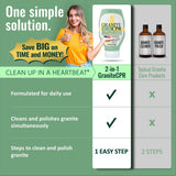 Granite CPR Cleaner & Polish Can Be Used Daily On Granite, Marble, Quartz & Corian. Leaves A Gorgeous Streak-Free Shine & Silky Smooth Finish. Cleans