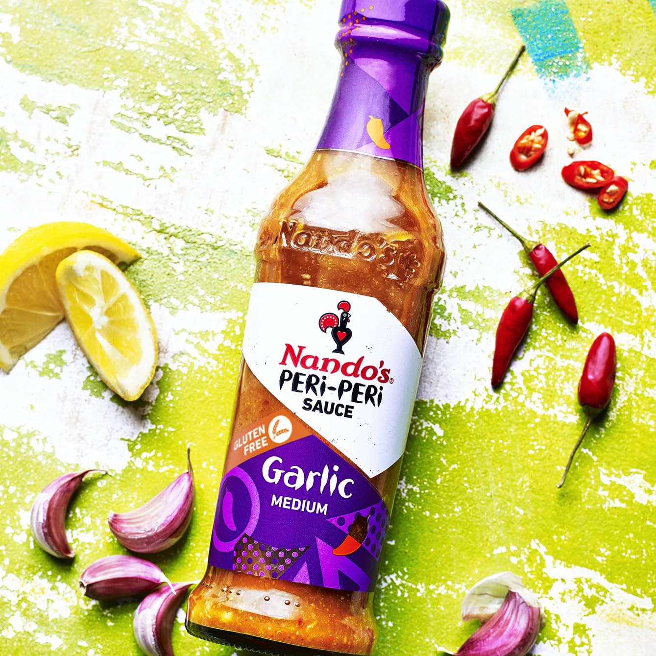 Nando's Garlic PERi-PERi Sauce - Gluten Free - Non GMO - 4.7 Oz (2 Pack)