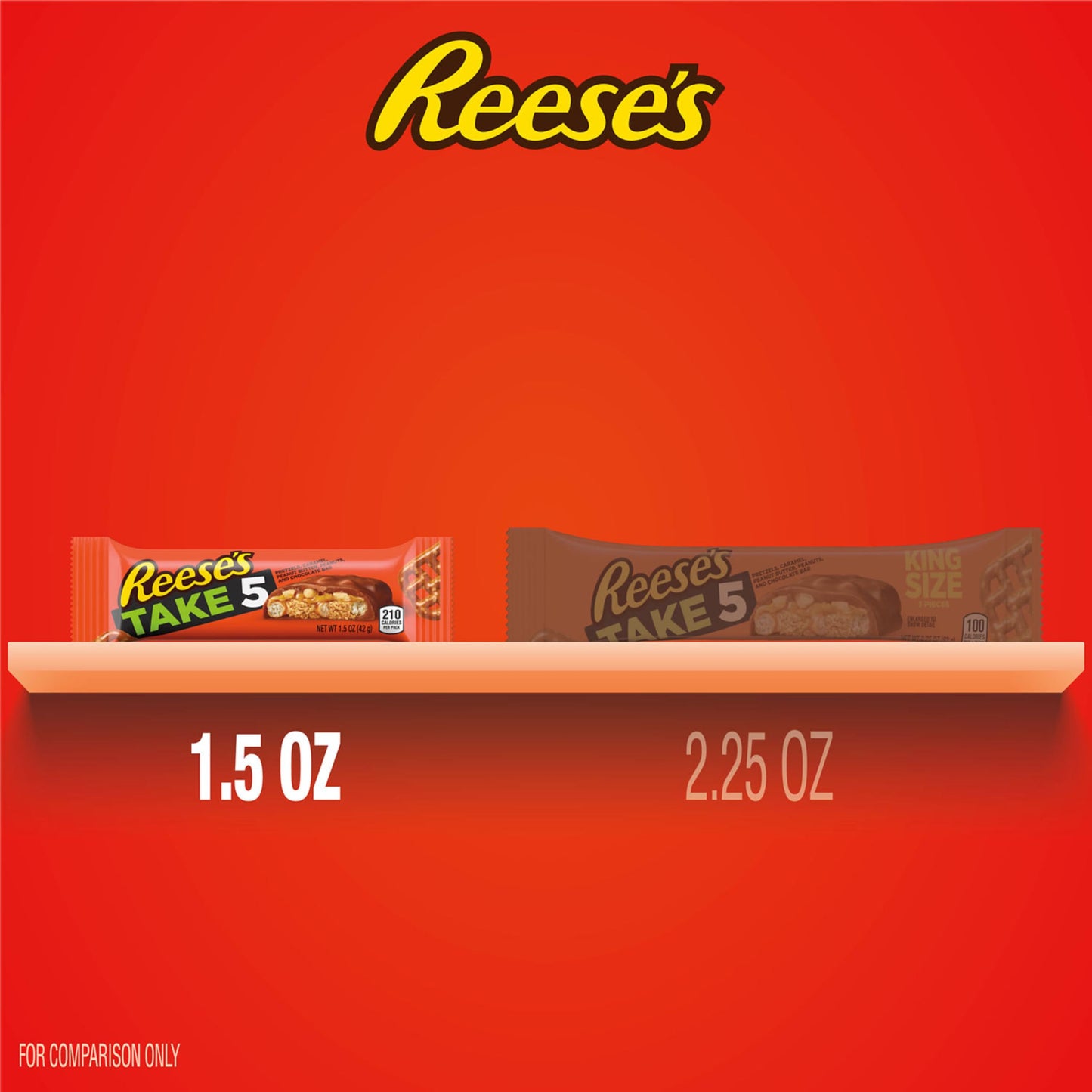 REESE'S TAKE 5 Pretzel, Peanut and Chocolate Candy Bars, 1.5 oz (18 Count)