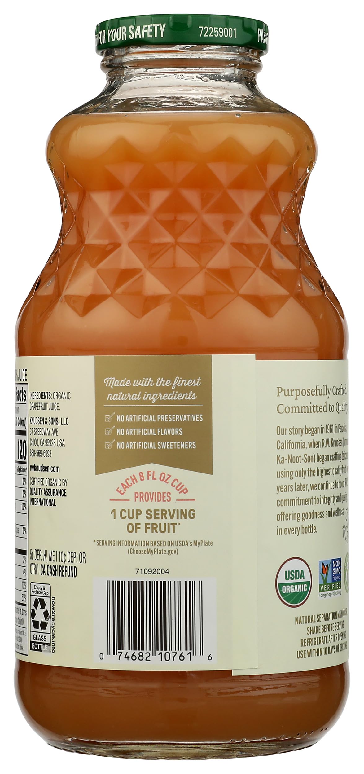 RW Knudsen Organic Grapefruit Juice, 32 FZ