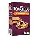Toasteds Crackers, Lunch Snacks, Party Snacks, Harvest Wheat, 8oz Box (1 Box)