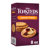 Toasteds Crackers, Lunch Snacks, Party Snacks, Harvest Wheat, 8oz Box (1 Box)