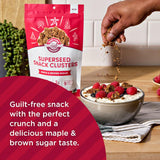 Manitoba Harvest Superseed Snack Clusters, Maple & Brown Sugar - 4.6oz - 5g Plant Protein, 2g Fiber, 5g Omega 3 & 6 per 30g serving - Easy 6-in-1