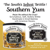 Southern Yum Pecan Brittle, Soft, Buttery Brittle, Gluten Free, Made in Small Batches