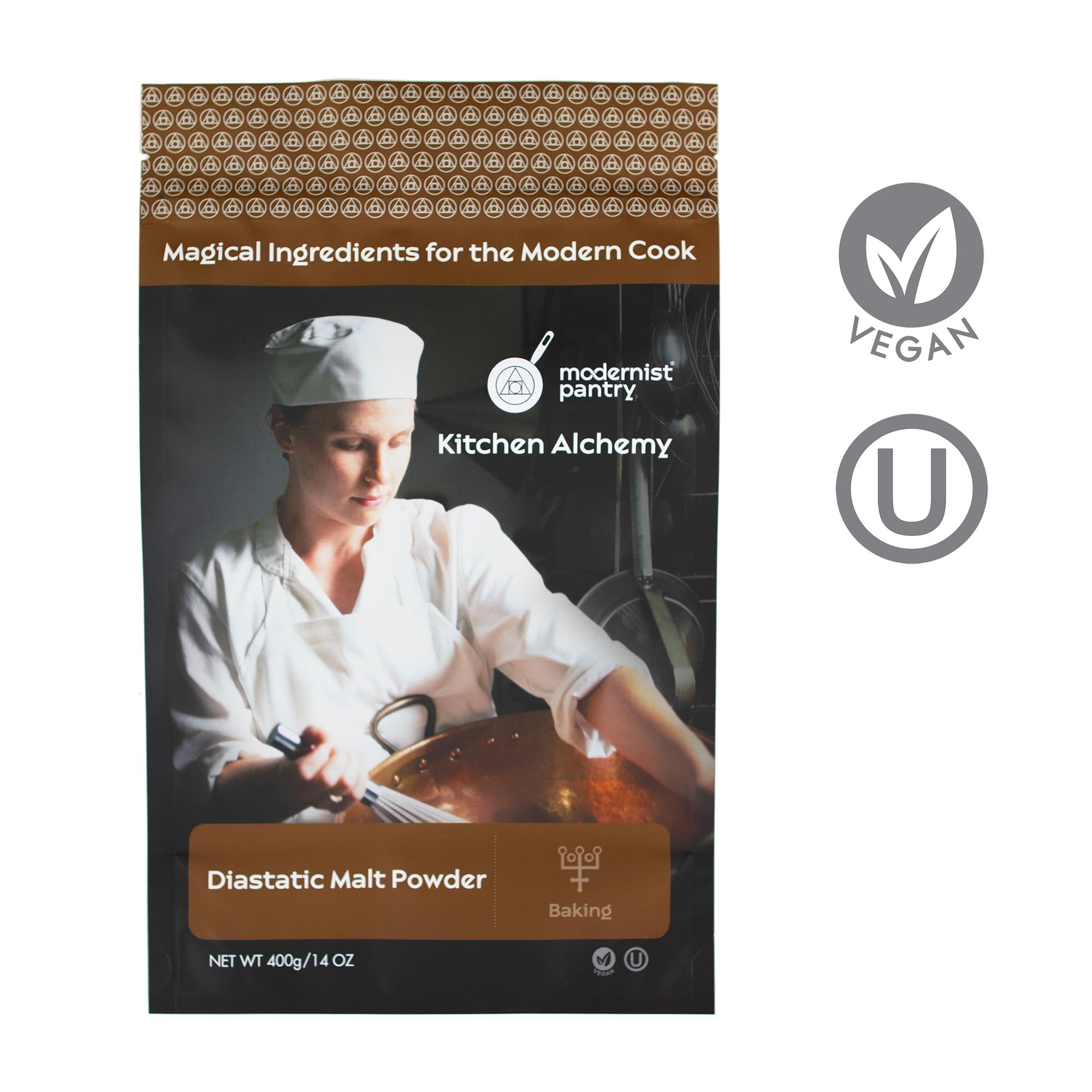 Diastatic Barley Malt Powder Vegan OU Kosher Certified - 400g/14oz