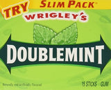 Wrigley - Doublemint, Slim, 15 stick pack, 10 count