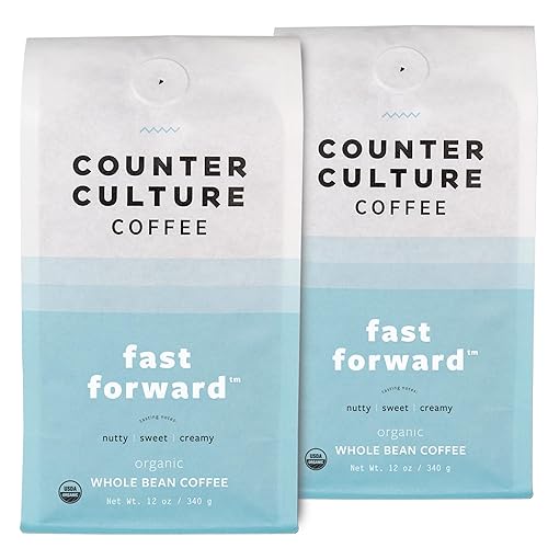 Counter Culture Whole Bean Coffee 2-Pack (Fast Forward - Light Roast) Nutty, Sweet, Creamy - Sustainably Sourced - B Corp Certified - Whole Coffee