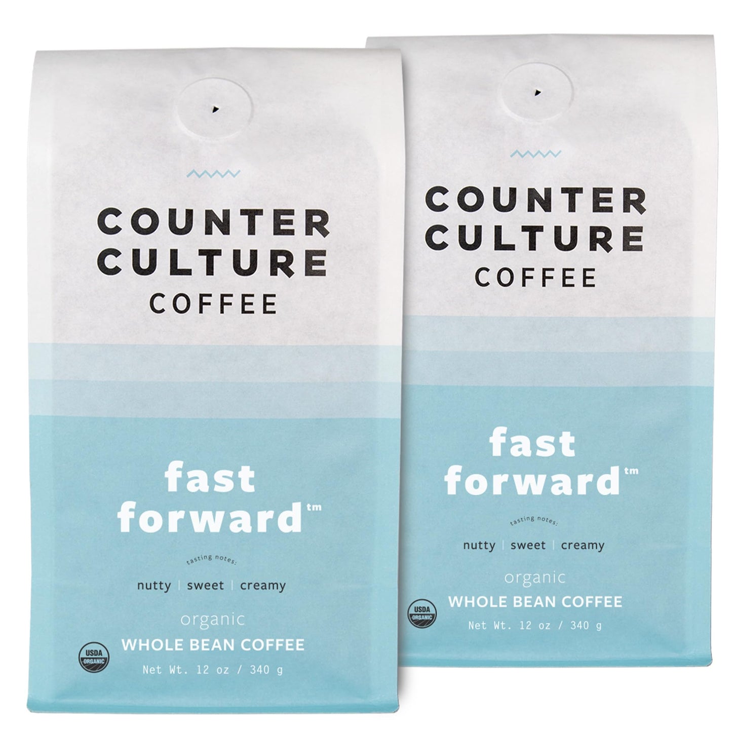 Counter Culture Whole Bean Coffee 2-Pack (Fast Forward - Light Roast) Nutty, Sweet, Creamy - Sustainably Sourced - B Corp Certified - Whole Coffee