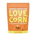 LOVE CORN Cheddar - Crunchy Roasted Corn Snack, Gluten Free, Non-GMO, Low Sugar, Vegan, Plant Based - Alternative to Chips, Nuts & Crackers - Office