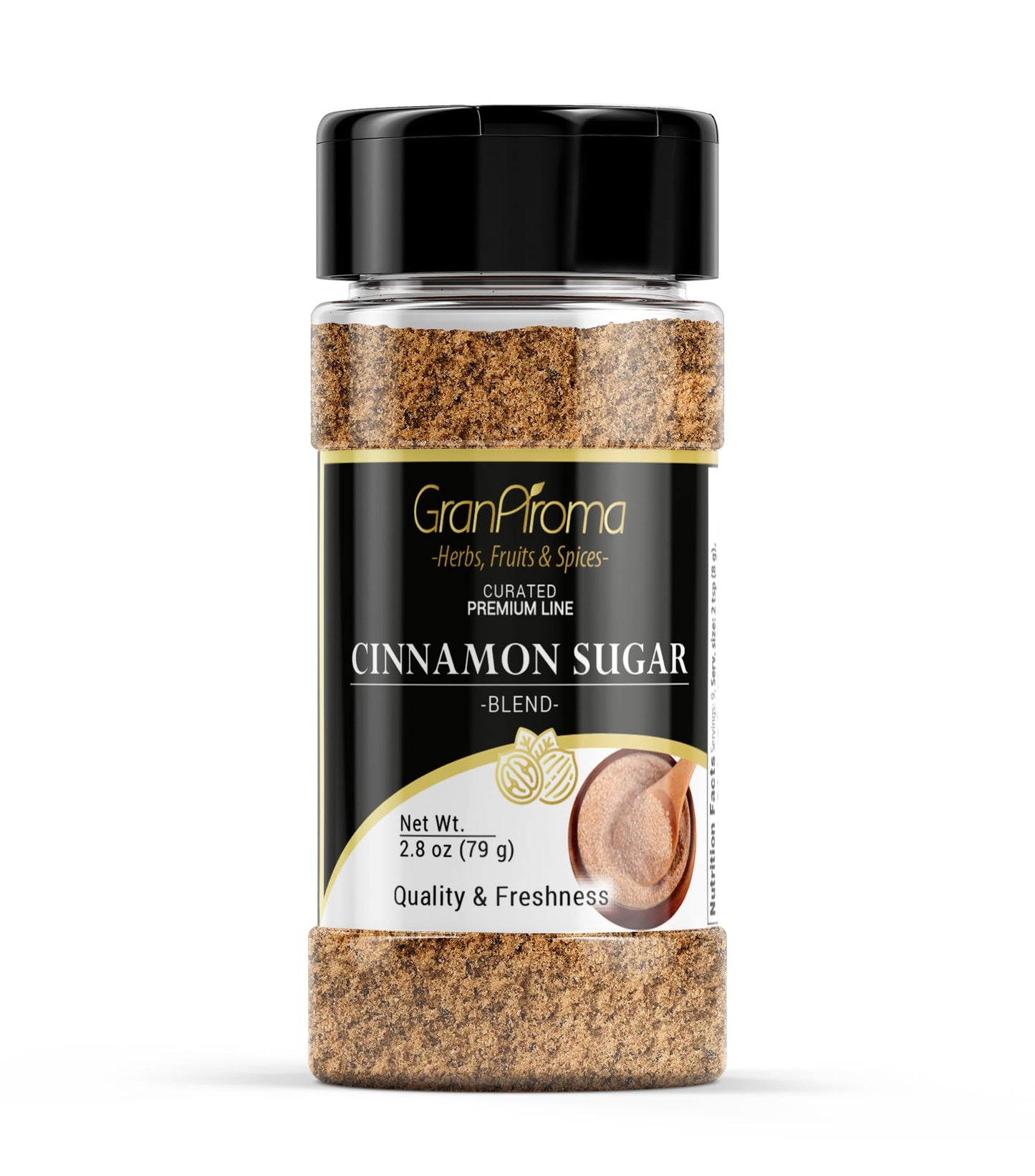 GranAroma Cinnamon & Sugar, Sweet and Aromatic, Flavorful Blend, Baking and Cooking (2.8 Ounce)