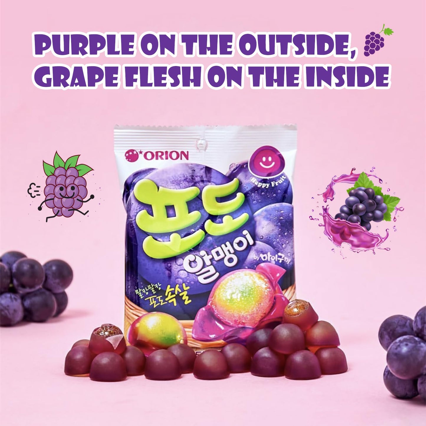 Fruit Peelable Candy - 4D peelable Gummies, 9.46oz Jelly Filled Gummies, Gluten Free Individually Wrapped Korean Snacks, Sweet Crystal Fudge for Party