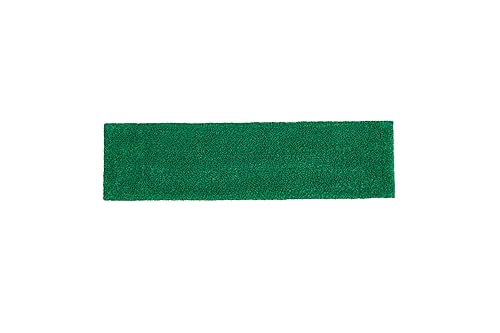 Rubbermaid Commercial Products 18 inch Adaptable Flat Mop Microfiber Pad Green for Janitorial/Professional Cleaners and Light-Duty Cleaning/Mopping