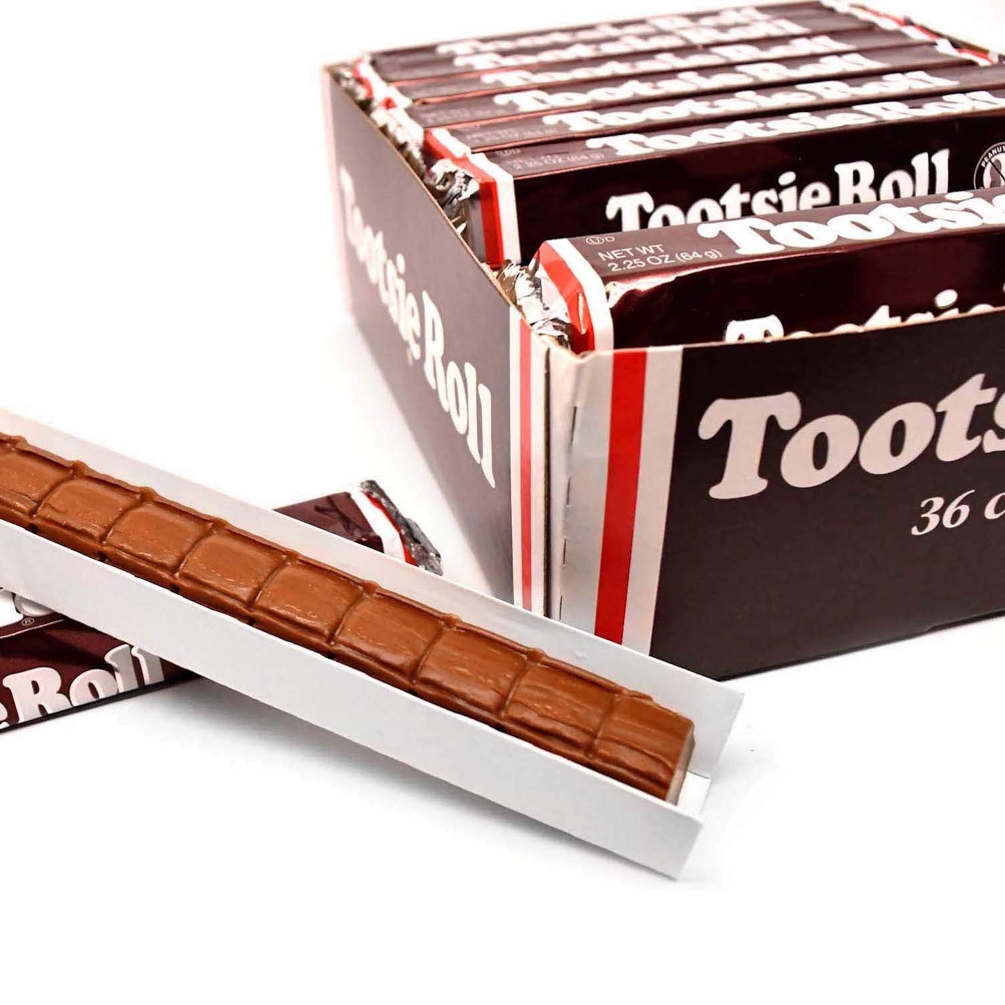 Tootsie Roll Bars, Original Classic Size, Peanut Free, Gluten Free - 2.25 Ounce Rolls (Pack of 36)