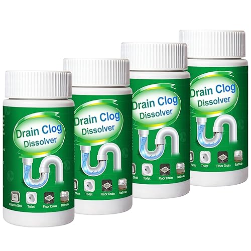 4pcs Pipe Dredge, Bubble Bombs Drain Cleaner, Powerful Sink and Drain Cleaner, Portable Powder Cleaning Tool, Super Clog Remover, Powder Agent