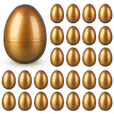 Silipull 36 Pack 3.1 Inch Jumbo Empty Plastic Eggs, Fillable Eggs for Egg Hunts, Candy Basket Stuffers, Party Favors, DIY Crafts(Gold)