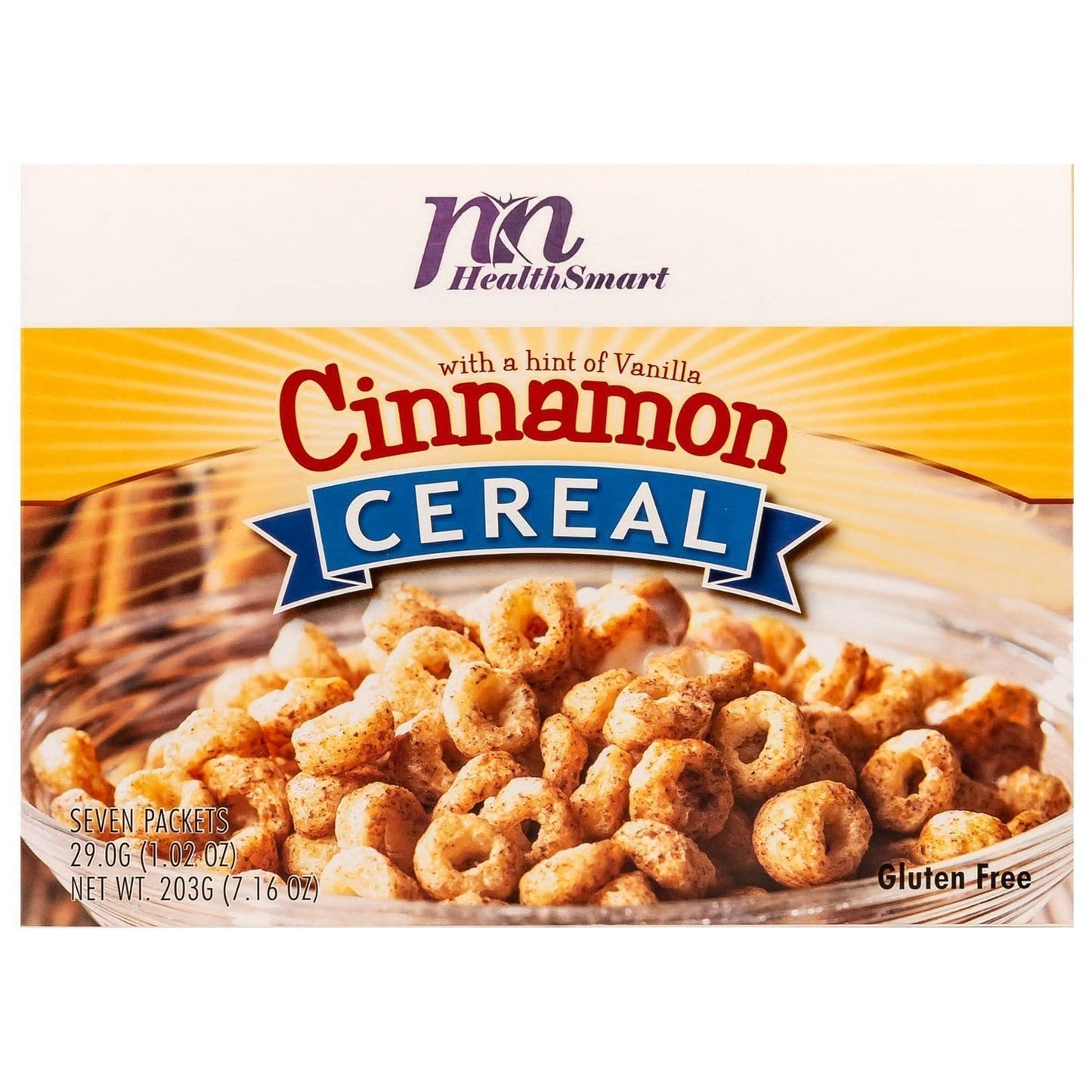 HealthSmart High Protein Cinnamon Cereal, 15g Protein, Low Calorie, Low Sugar, Low Fat, No Gluten Ingredients, KETO Diet Friendly, Ideal Protein